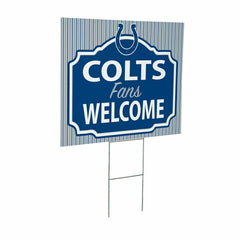 Indianapolis Colts Coroplast Yard Sign, "Fans Welcome"