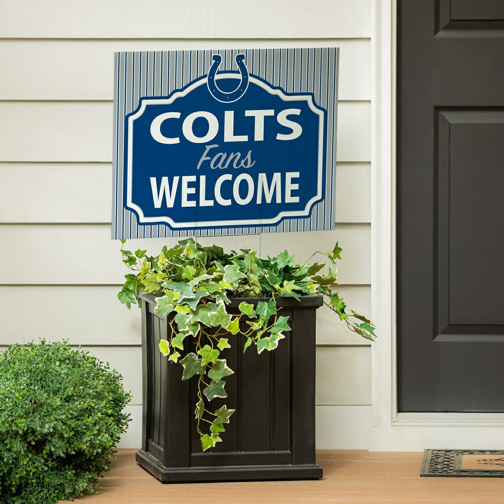 Indianapolis Colts Coroplast Yard Sign, "Fans Welcome"