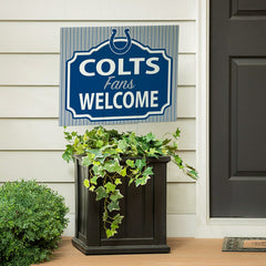 Indianapolis Colts Coroplast Yard Sign, "Fans Welcome"