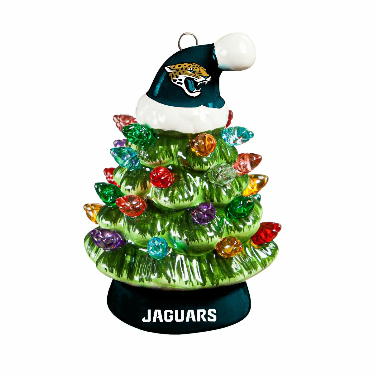 4" Mini LED Tabletop Christmas Tree, Set of 2, Jacksonville Jaguars