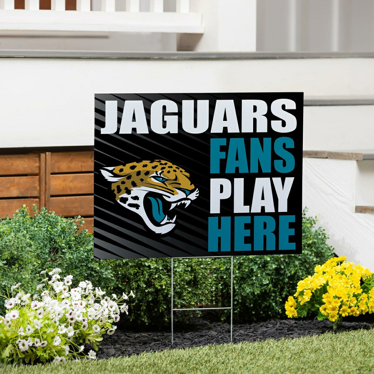 Jacksonville Jaguars Coroplast Yard Sign "Fans Play Here"