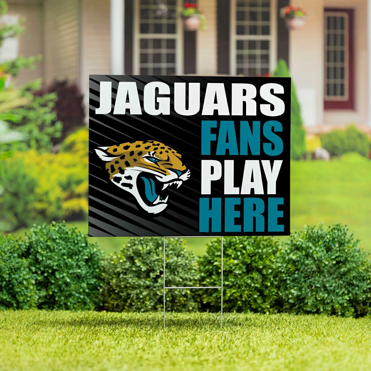 Jacksonville Jaguars Coroplast Yard Sign "Fans Play Here"