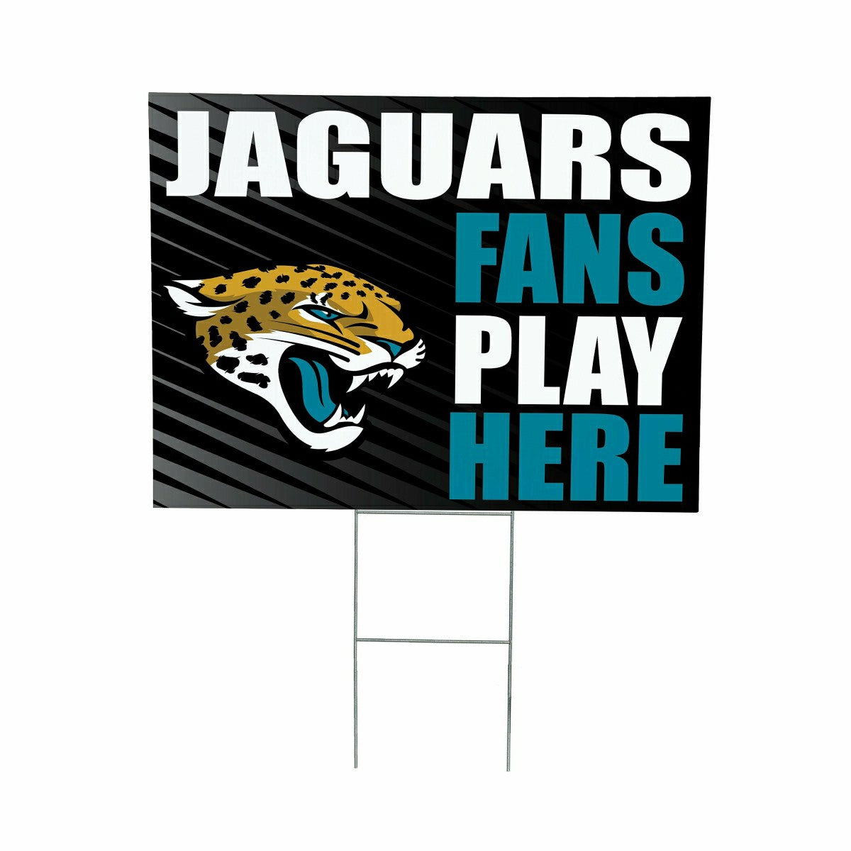 Jacksonville Jaguars Coroplast Yard Sign "Fans Play Here"