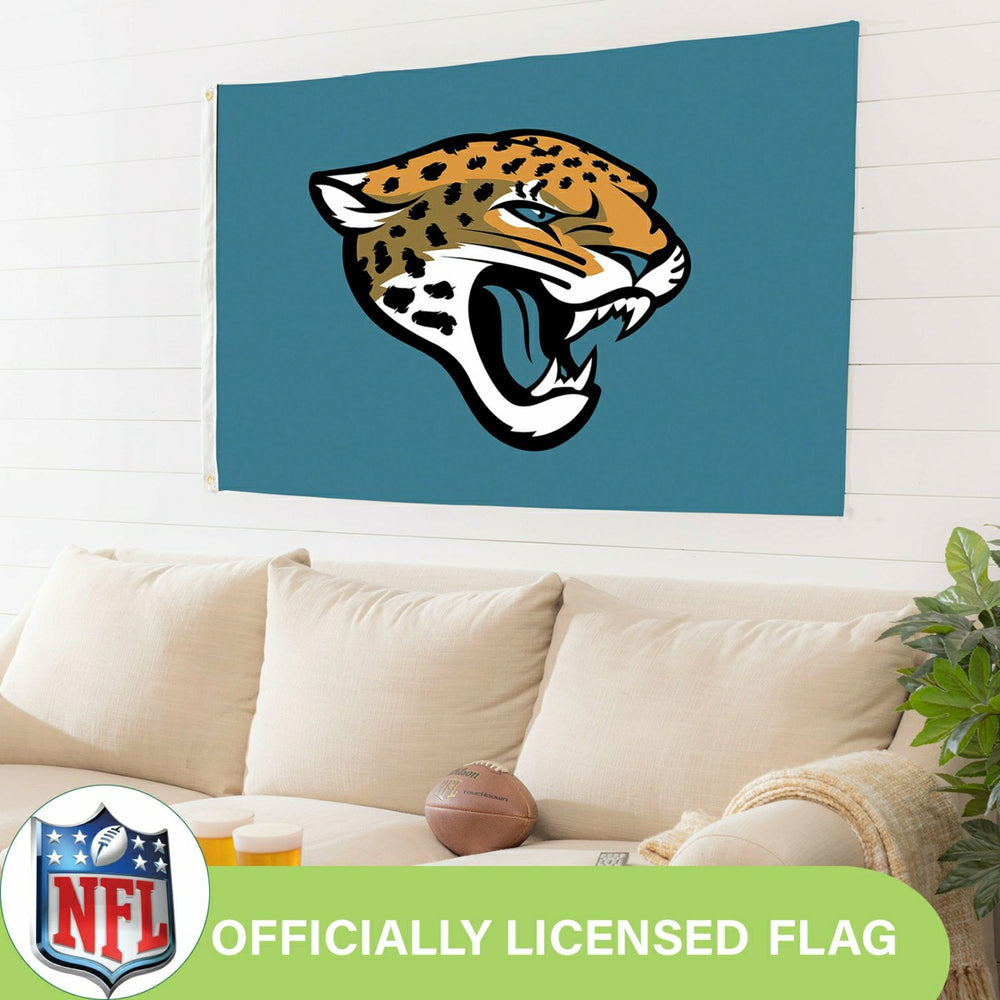Jacksonville Jaguars Single Sided Flag w/ 2 Grommets, 3'x5'