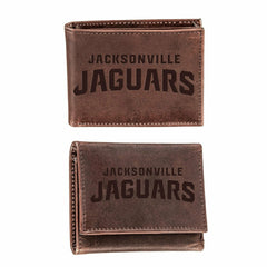 Jacksonville Jaguars, Bi-Fold and Tri-Fold Wallet Gift Set, Brown