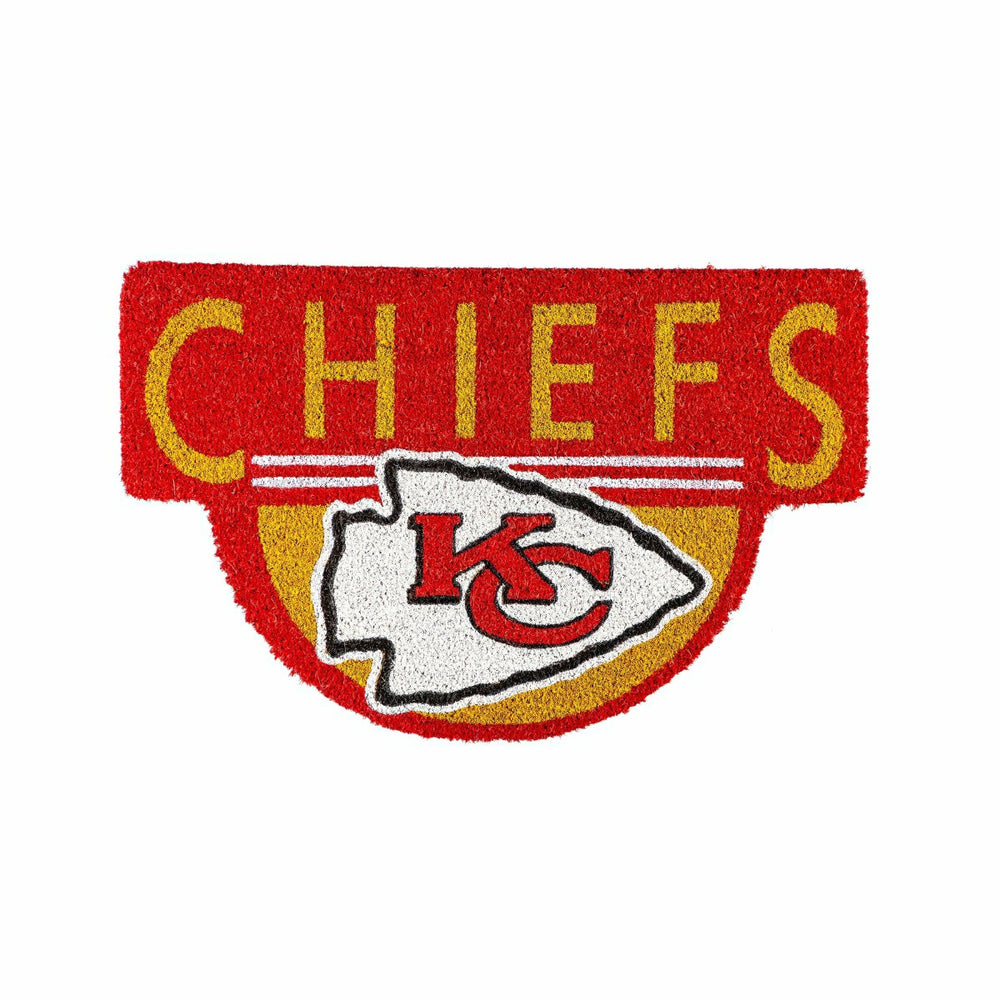 NFL Shaped Coir Door Mat, Chiefs