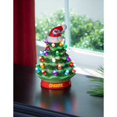 8" LED Ceramic Christmas Tree, Kansas City Chiefs