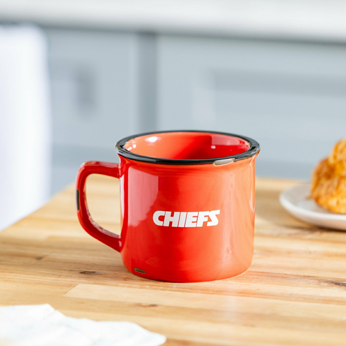 Kansas City Chiefs Ceramic Camp Cup with Enamel Finish, 14oz