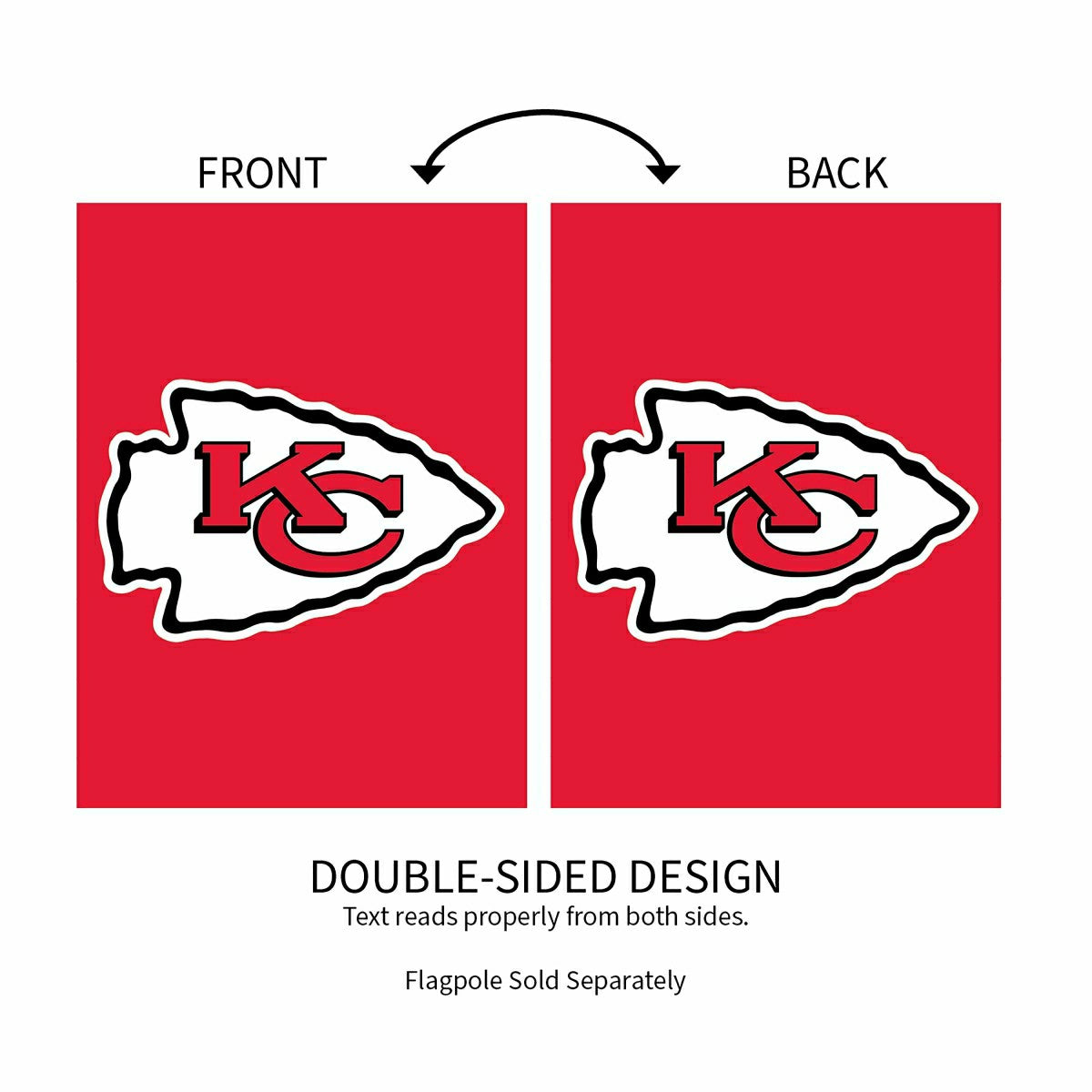 Kansas City Chiefs Applique Garden Flag