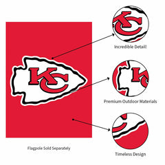 Kansas City Chiefs Applique Garden Flag