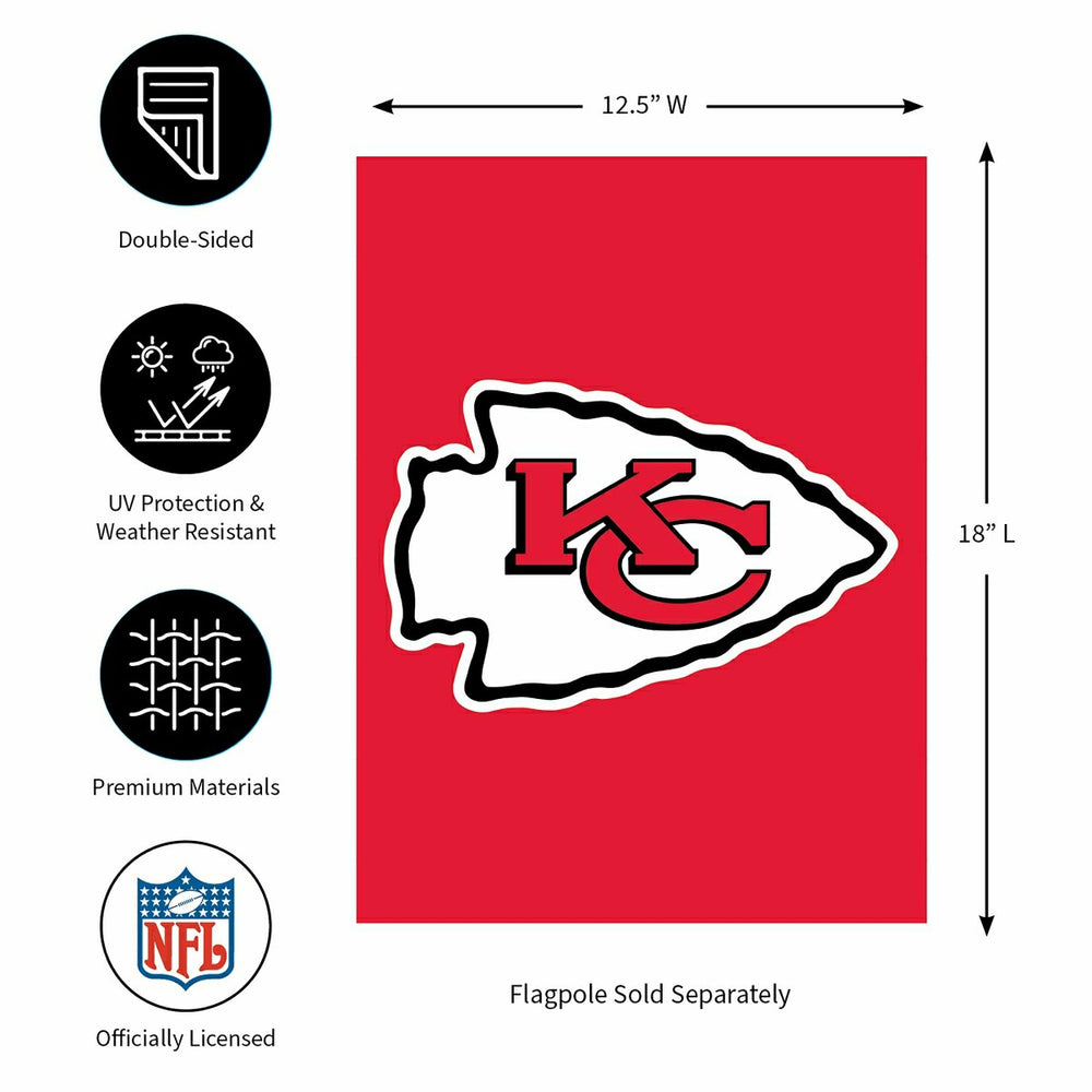 Kansas City Chiefs Applique Garden Flag