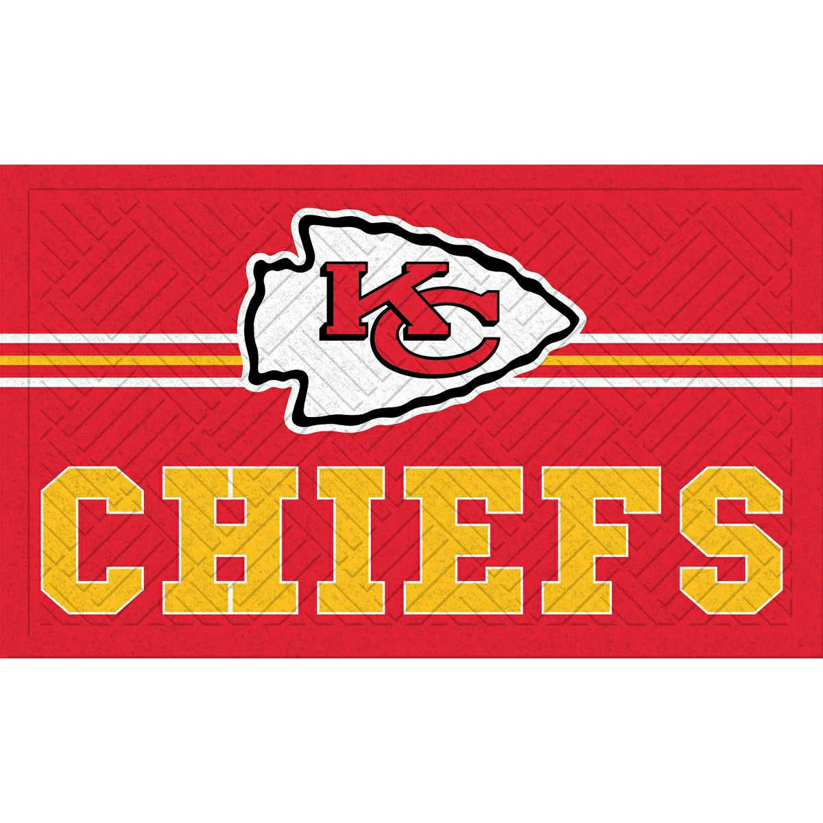 Embossed Mat, Cross Hatch, Kansas City Chiefs