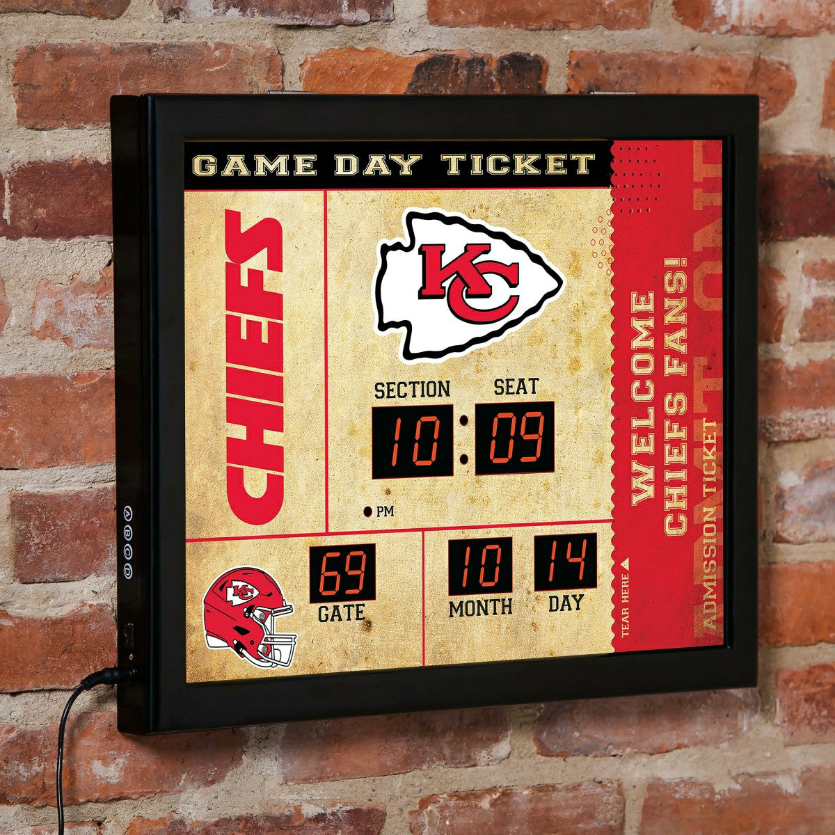 Scoreboard Wall Clock, Kansas City Chiefs