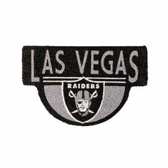 NFL Shaped Coir Door Mat, Raiders