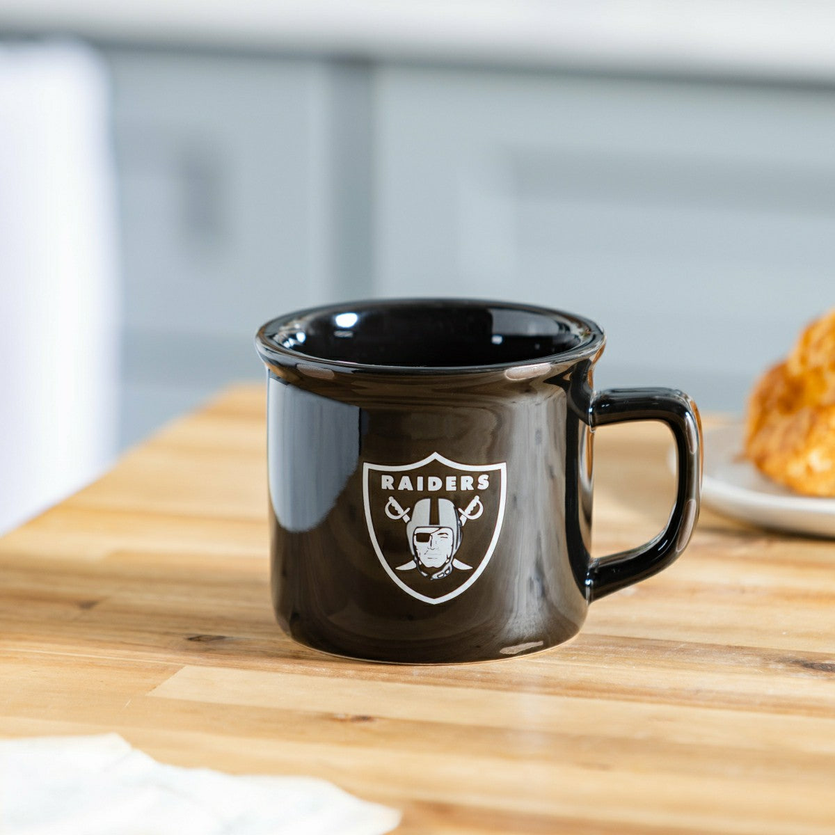 Las Vegas Raiders Ceramic Camp Cup with Enamel Finish, 14oz