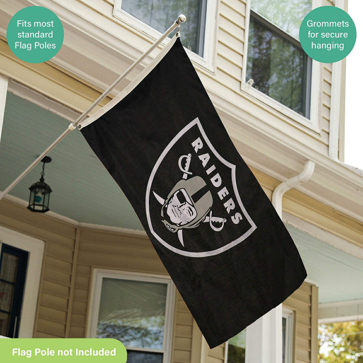 Las Vegas Raiders Single Sided Estate Flag with 2 Grommets, 3'x5'