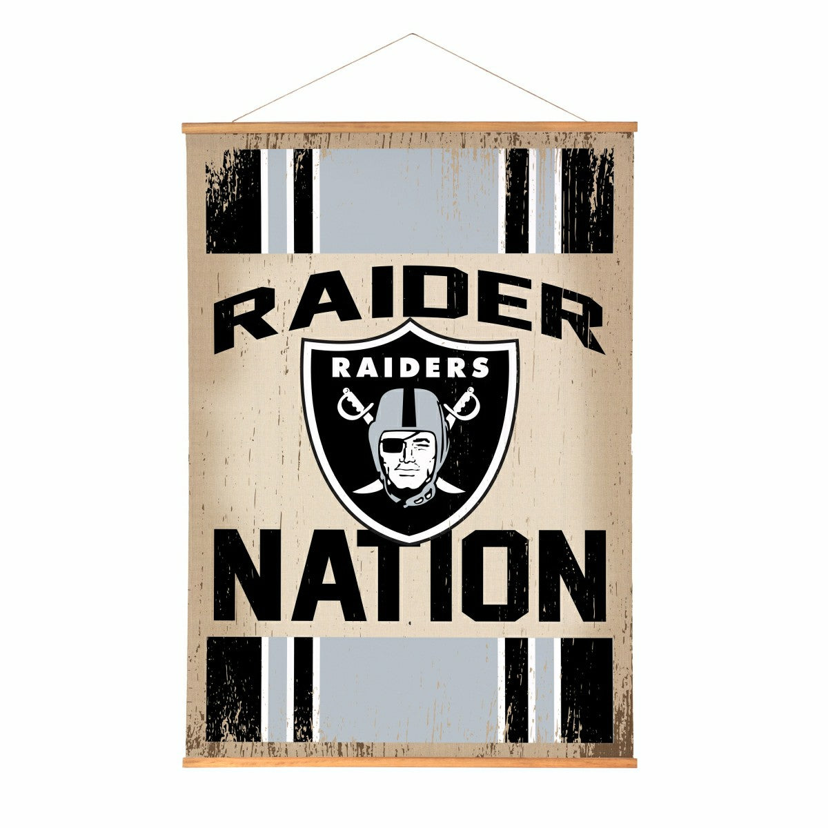 Las Vegas Raiders, Canvas Wall Tapestry, Large, 54x36