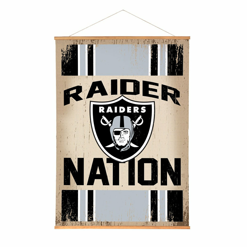 Las Vegas Raiders, Canvas Wall Tapestry, Large, 54x36