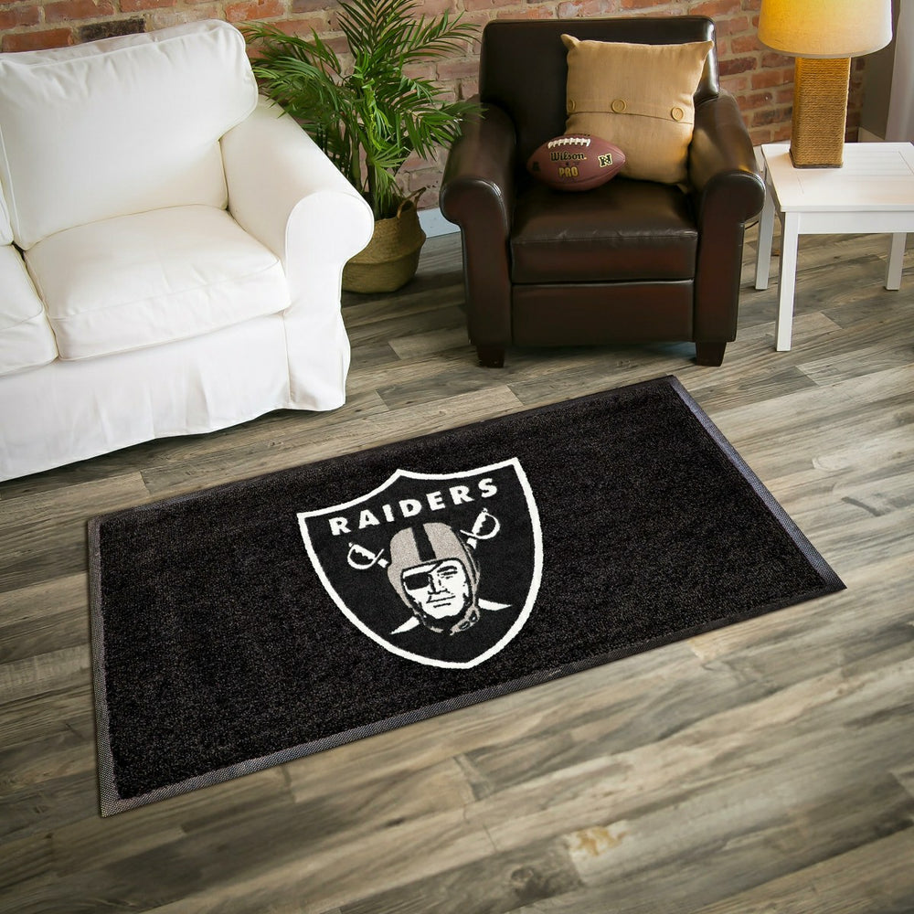 3'x5' Large USA Indoor Outdoor Outdoor Entryway Mat, Las Vegas Raiders