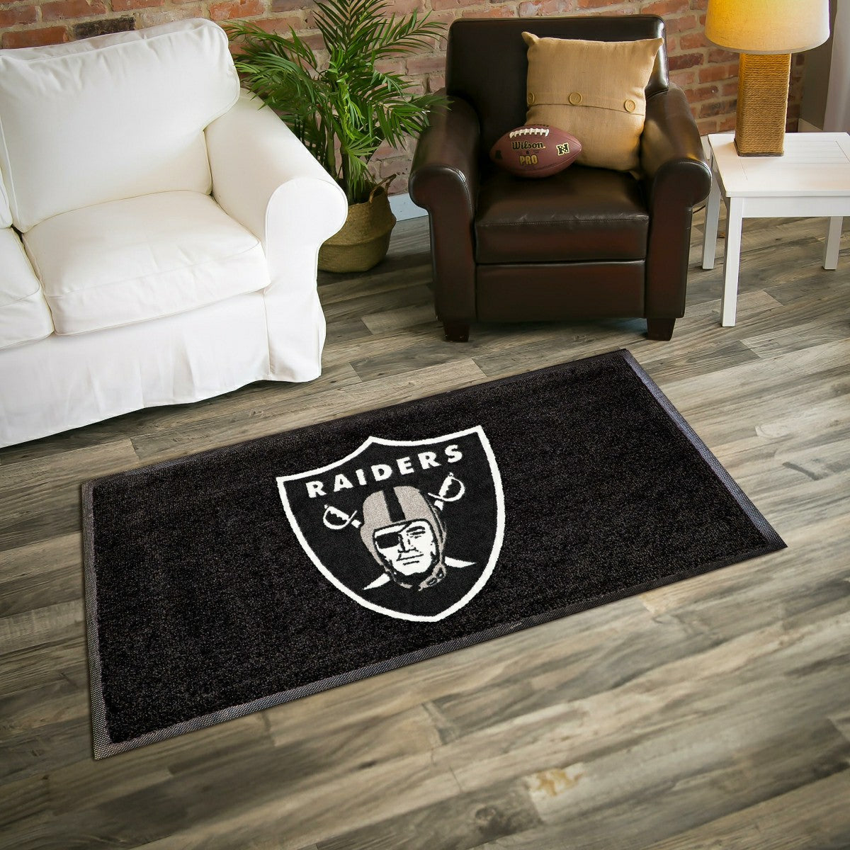 3'x5' Large USA Indoor Outdoor Outdoor Entryway Mat, Las Vegas Raiders