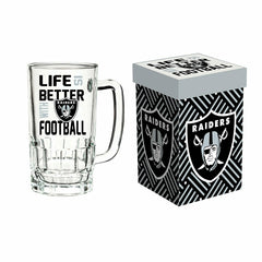 Glass Tankard Cup, with Gift Box, Las Vegas Raiders