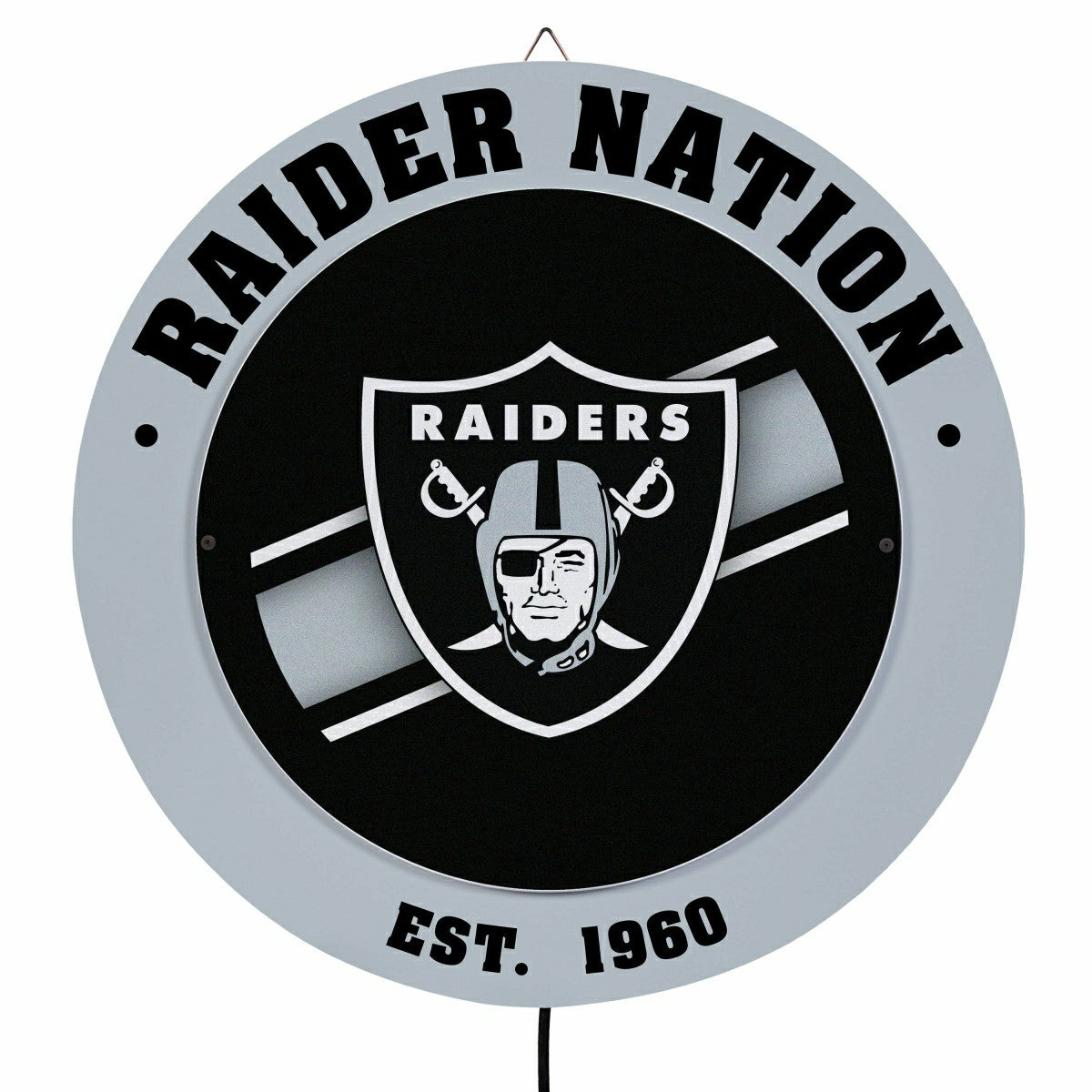 LAS VEGAS RAIDERS, Metal Lite, Round
