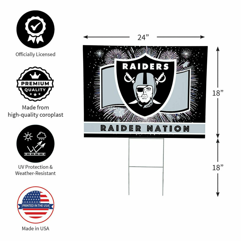 Las Vegas Raiders Yard Sign, Patriotic