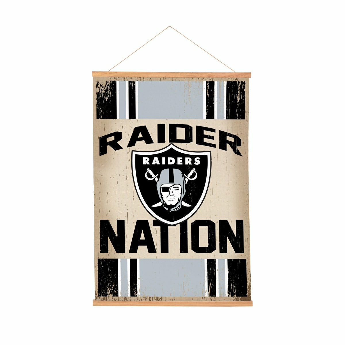 Las Vegas Raiders, Canvas Wall Tapestry, Medium, 36x24