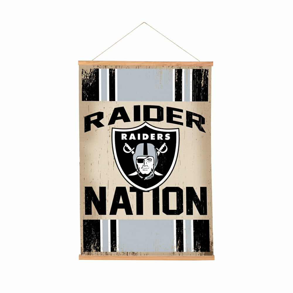 Las Vegas Raiders, Canvas Wall Tapestry, Medium, 36x24