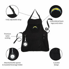 Grill Apron, Black, Los Angeles Chargers