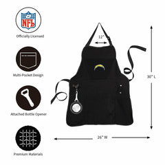Grill Apron, Black, Los Angeles Chargers
