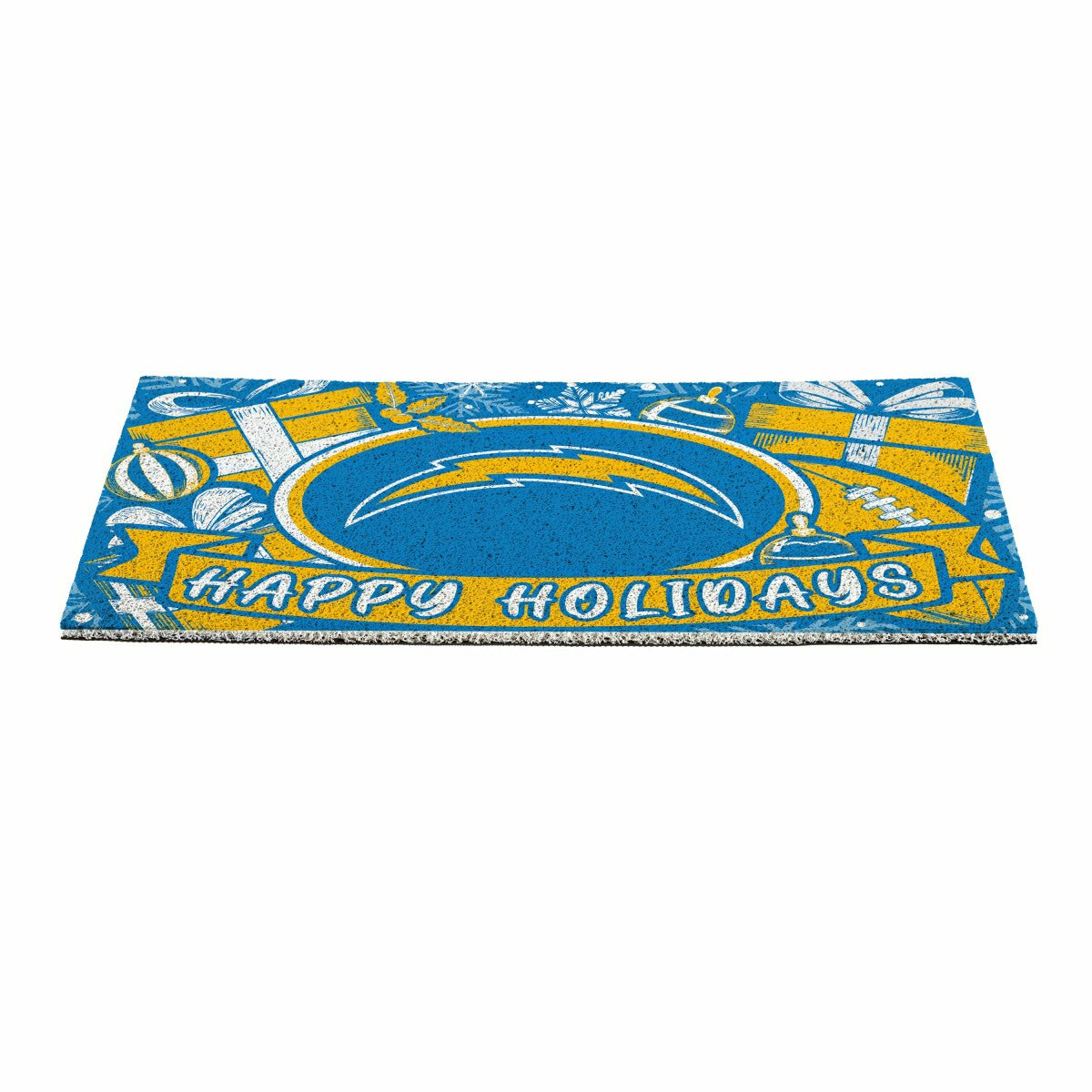 Los Angeles Chargers Holiday PVC Mat, 28"x16"