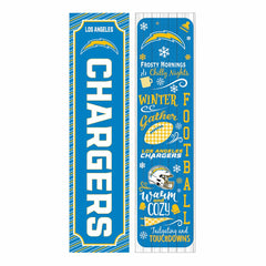 46" Double Sided Leaner, Los Angeles Chargers, Winter Seasonal