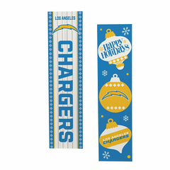 47" Double Sided Leaner, Los Angeles Chargers, Christmas