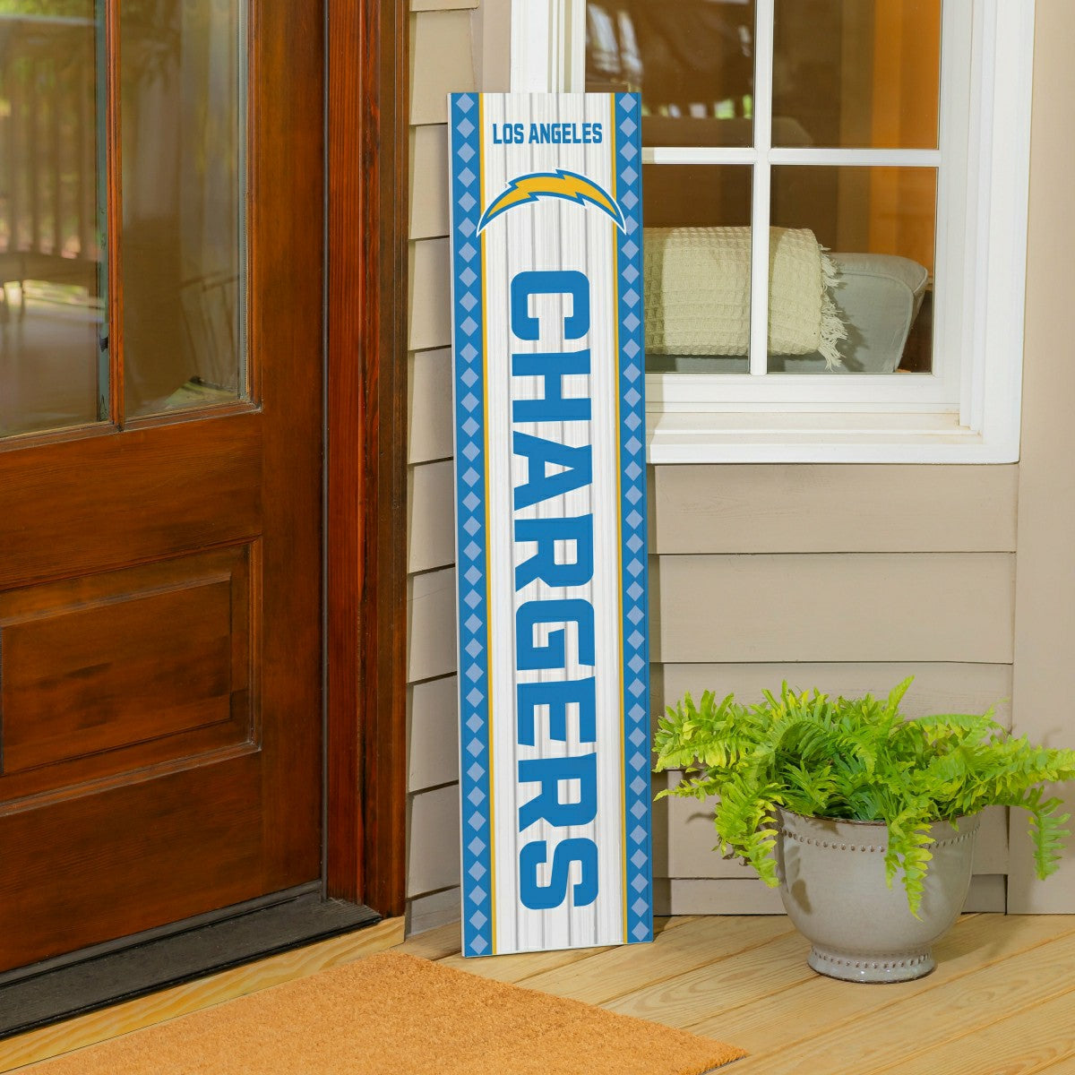 47" Double Sided Leaner, Los Angeles Chargers, Christmas