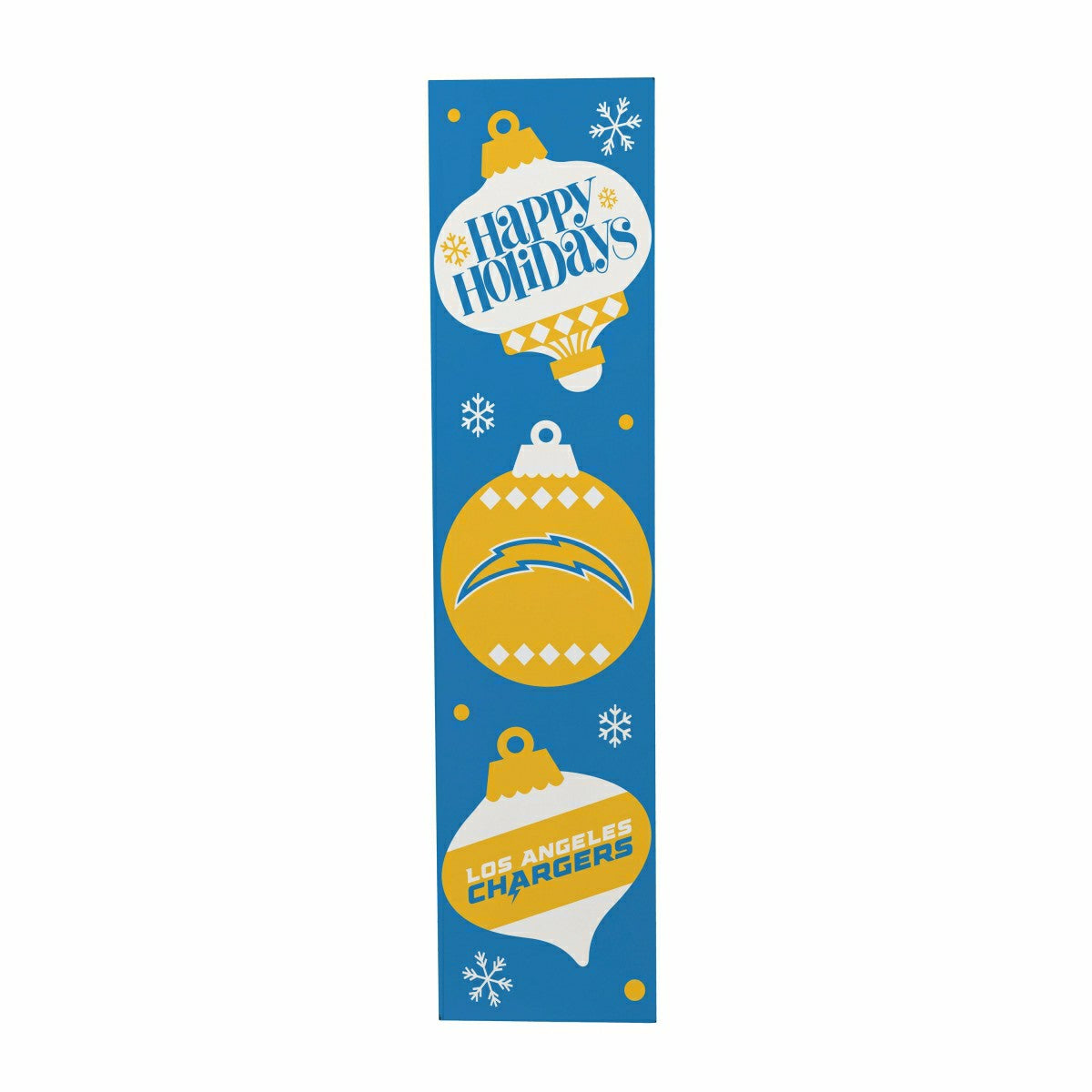 47" Double Sided Leaner, Los Angeles Chargers, Christmas