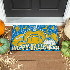 Los Angeles Chargers Halloween PVC Mat, 28"x16"