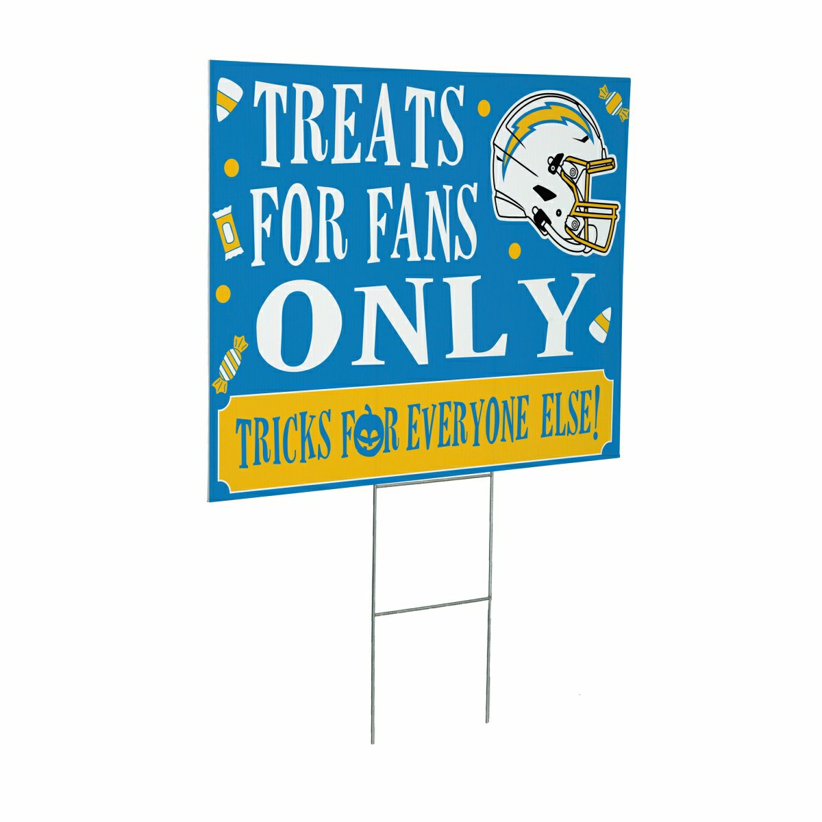 Los Angeles Chargers Yard Sign, Halloween Treats for Fans