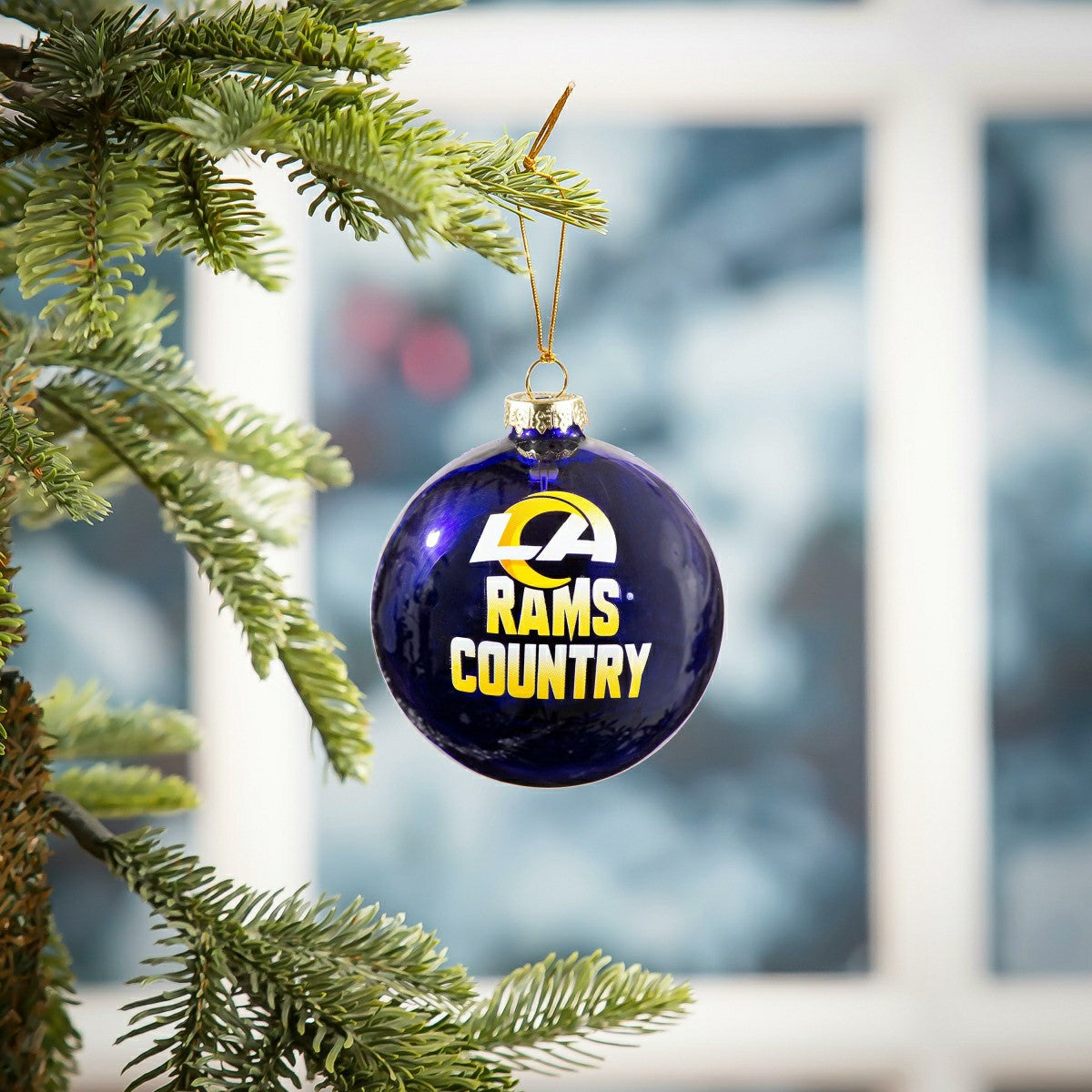 Blown Glass Ornament, Los Angeles Rams