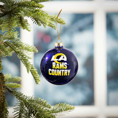 Blown Glass Ornament, Los Angeles Rams