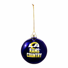 Blown Glass Ornament, Los Angeles Rams