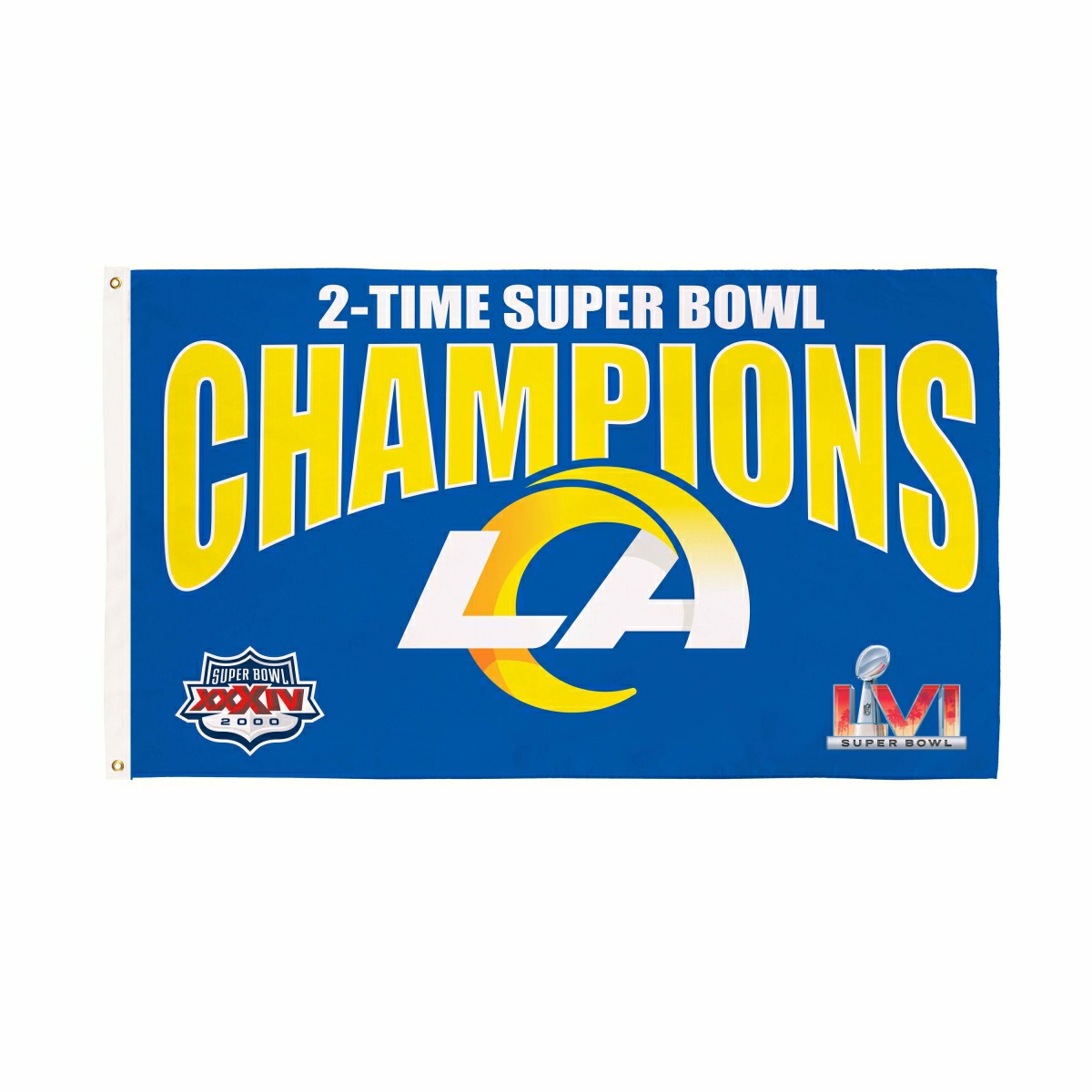 LA Rams, Super Bowl 2X Superbowl Champions, Football, 3x5 Flag