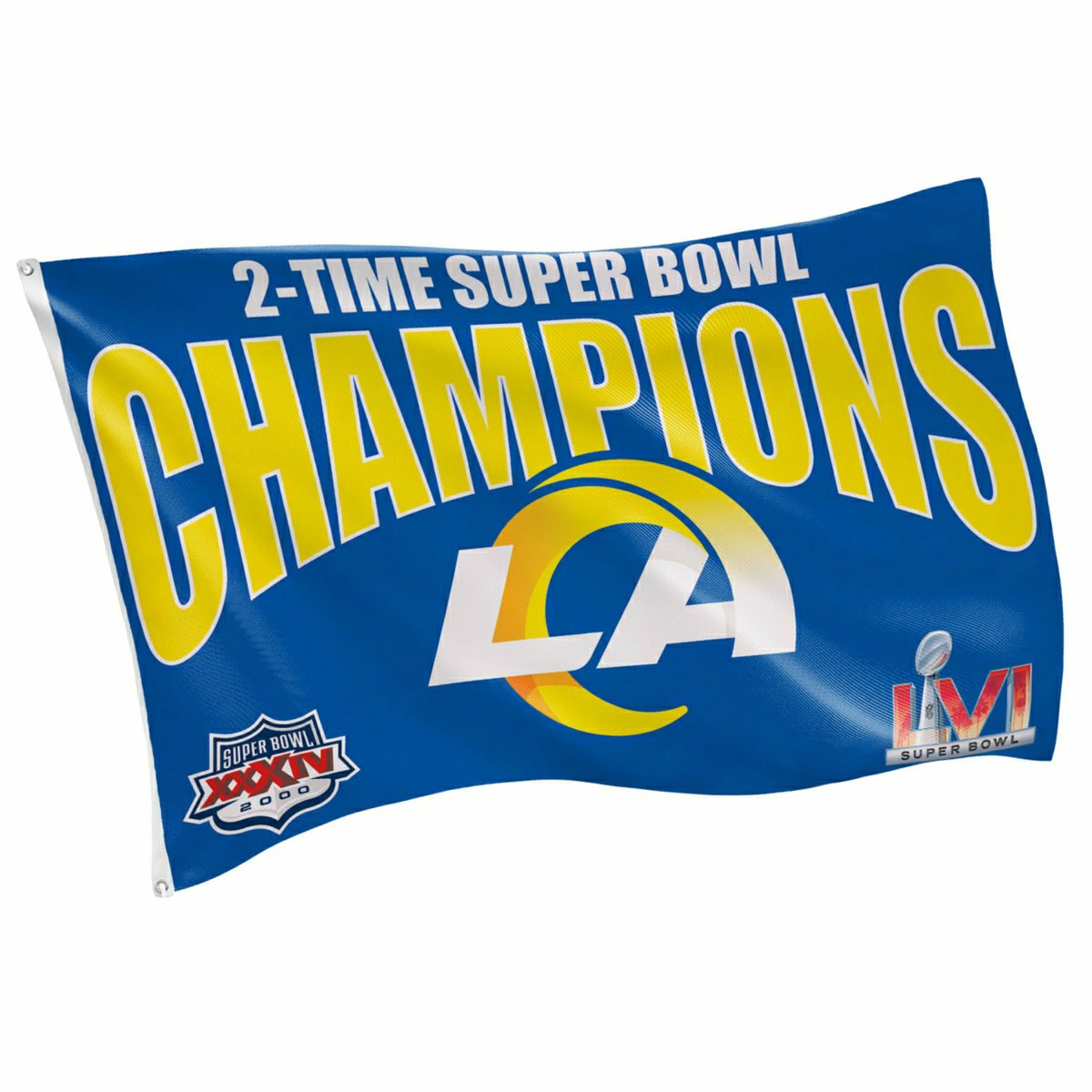 LA Rams, Super Bowl 2X Superbowl Champions, Football, 3x5 Flag