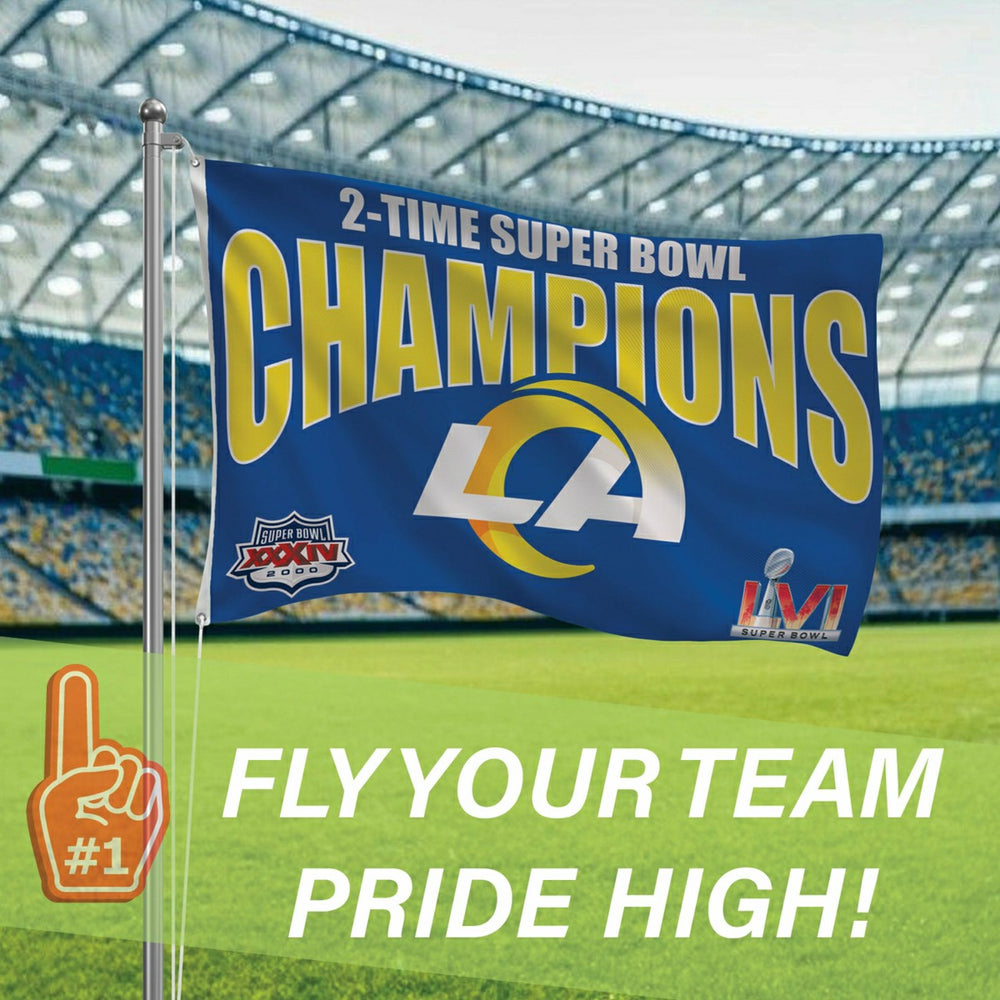 LA Rams, Super Bowl 2X Superbowl Champions, Football, 3x5 Flag