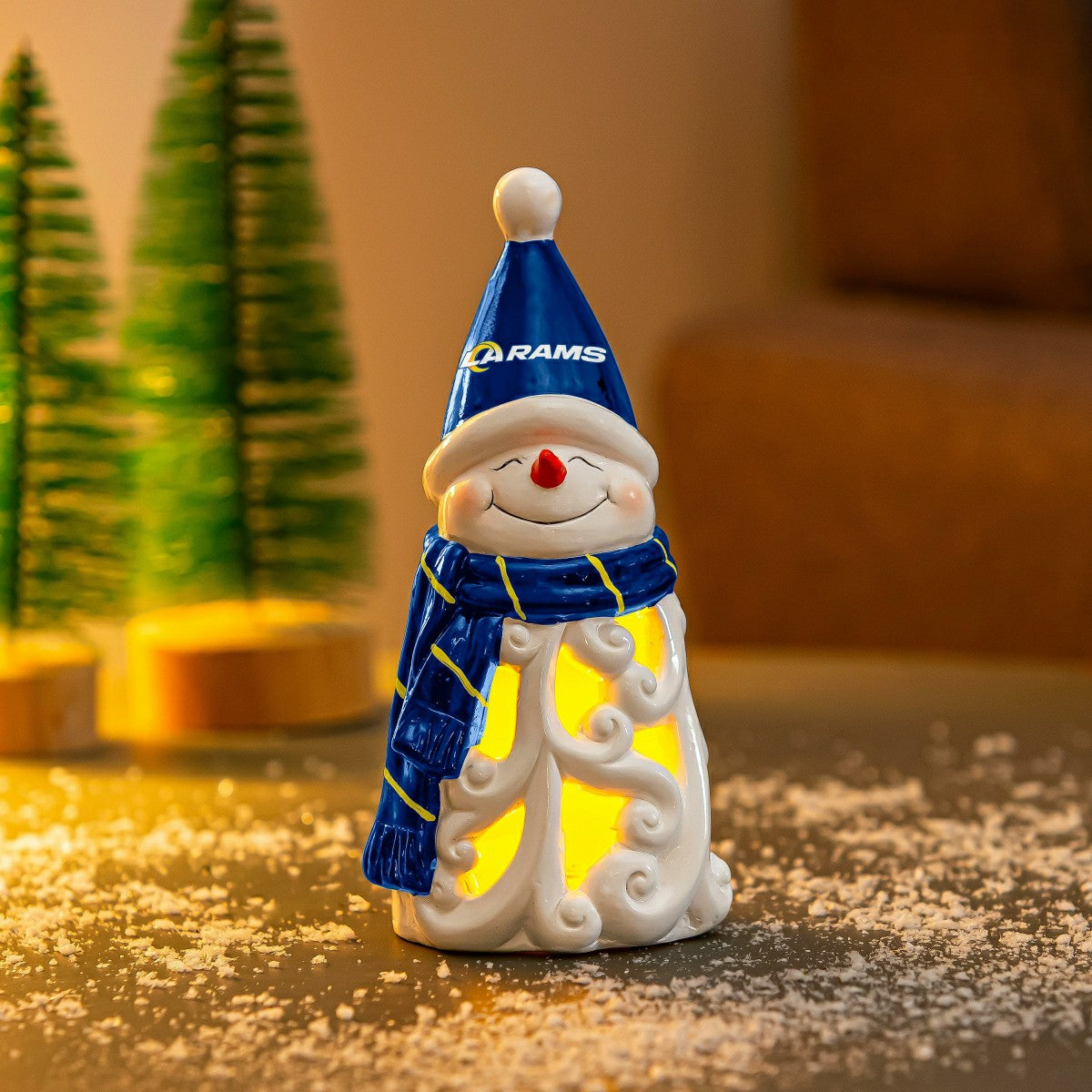 Los Angeles Rams Snowman LED Statuary, 8"