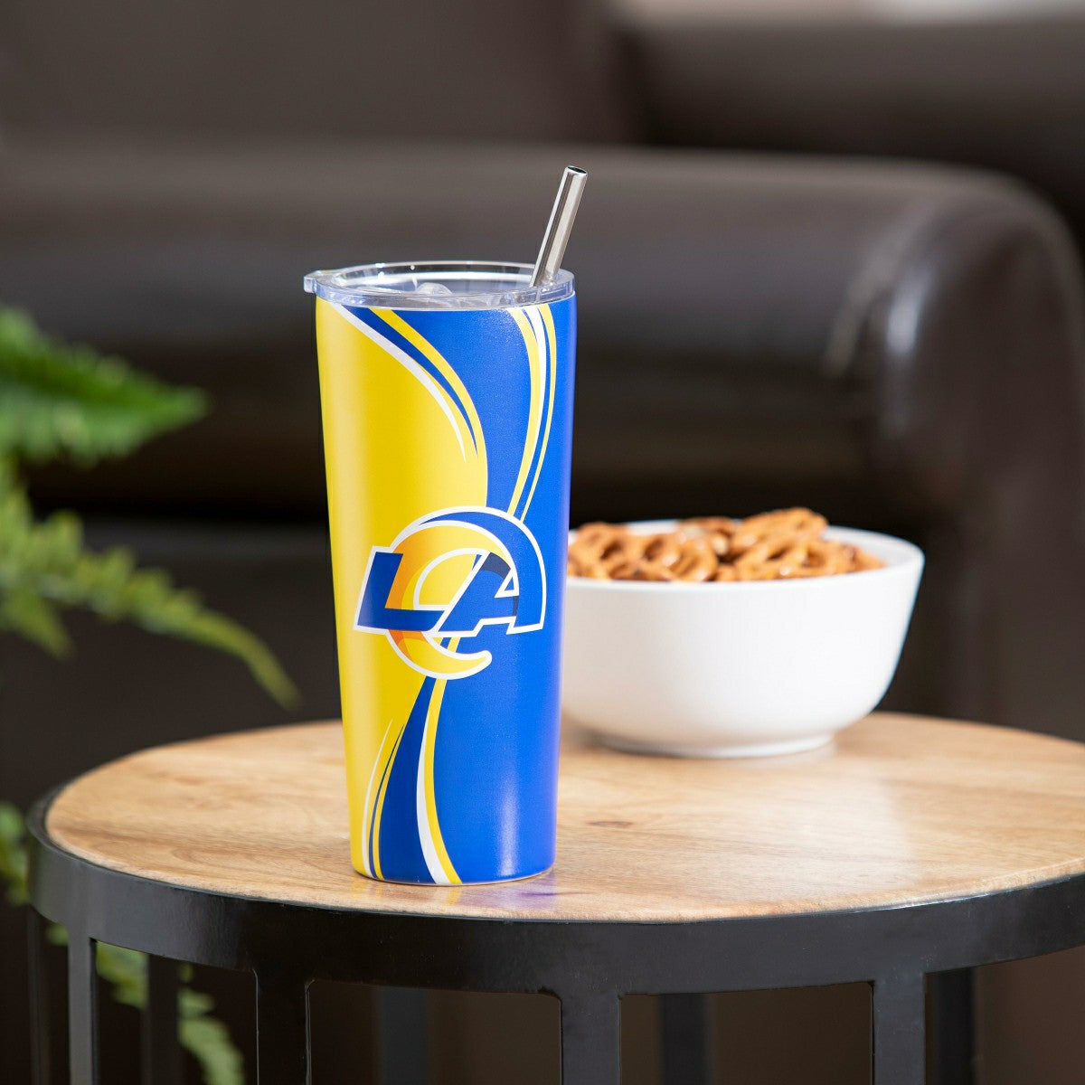 Stainless Steel Tumbler, 20oz, Los Angeles Rams