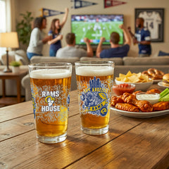 Los Angeles Rams 16oz Glass pint, Set of 2