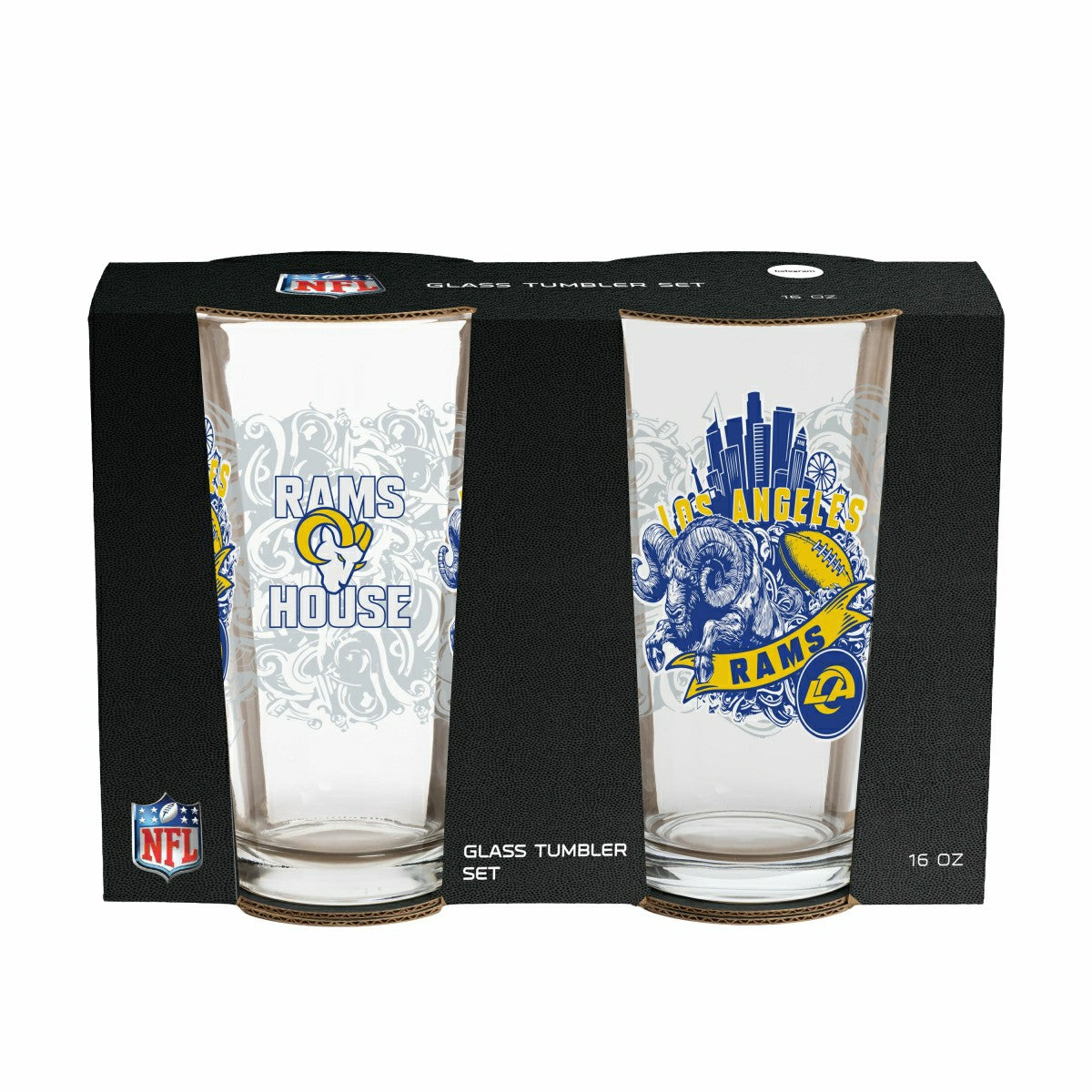 Los Angeles Rams 16oz Glass pint, Set of 2