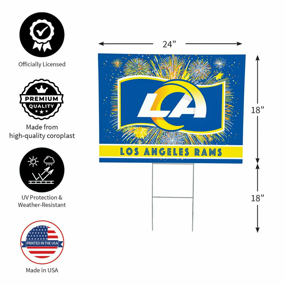 Los Angeles Rams Yard Sign, Patriotic