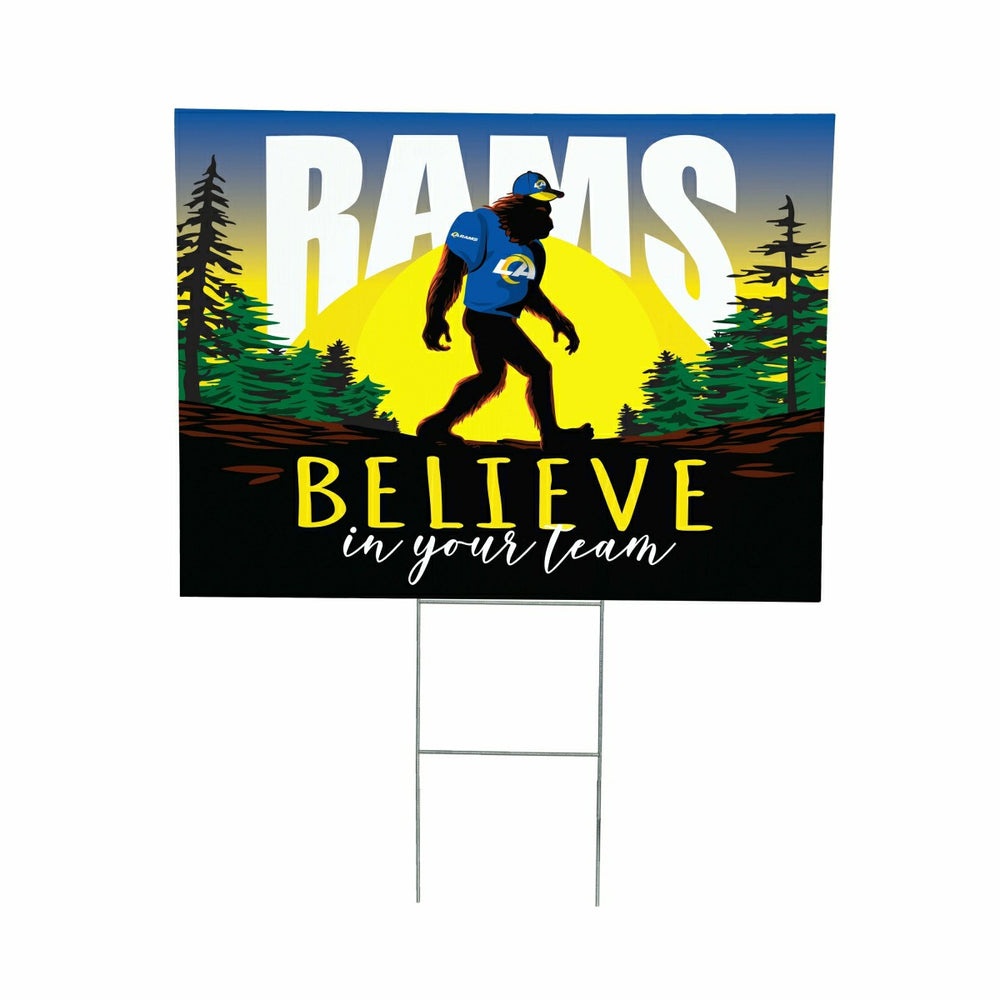 Los Angeles Rams Yard Sign, Bigfoot